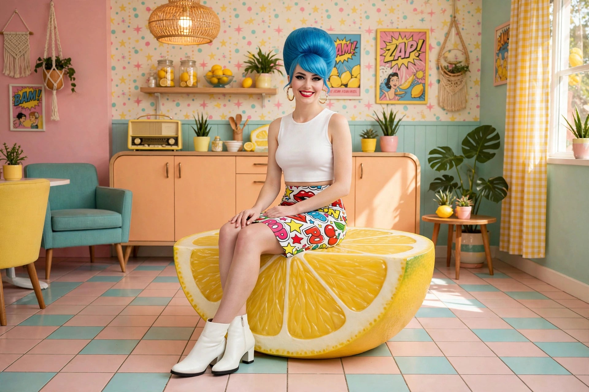 Pop Art Party - Comic Pencil Skirt