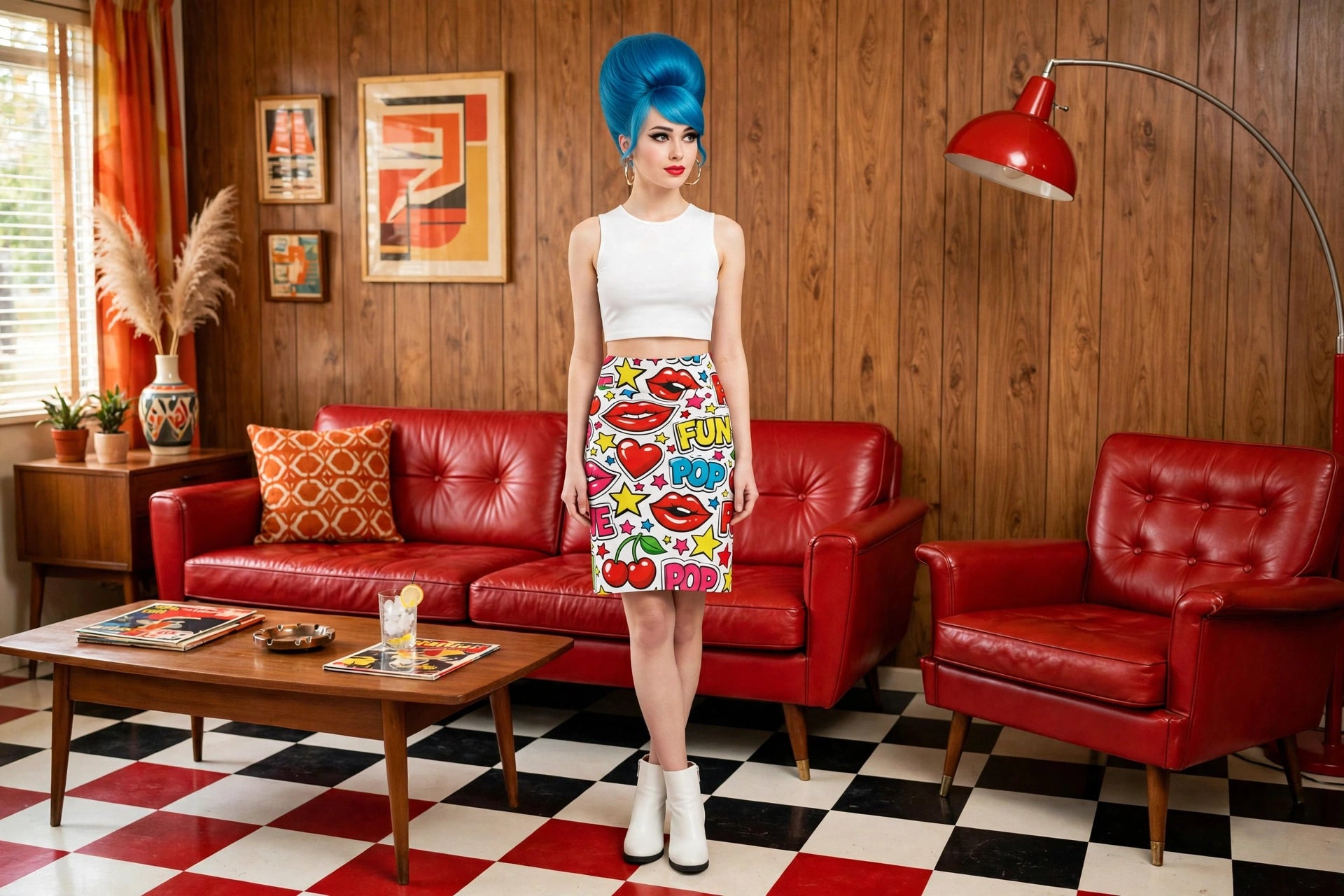 Pop Art Party - Comic Pencil Skirt