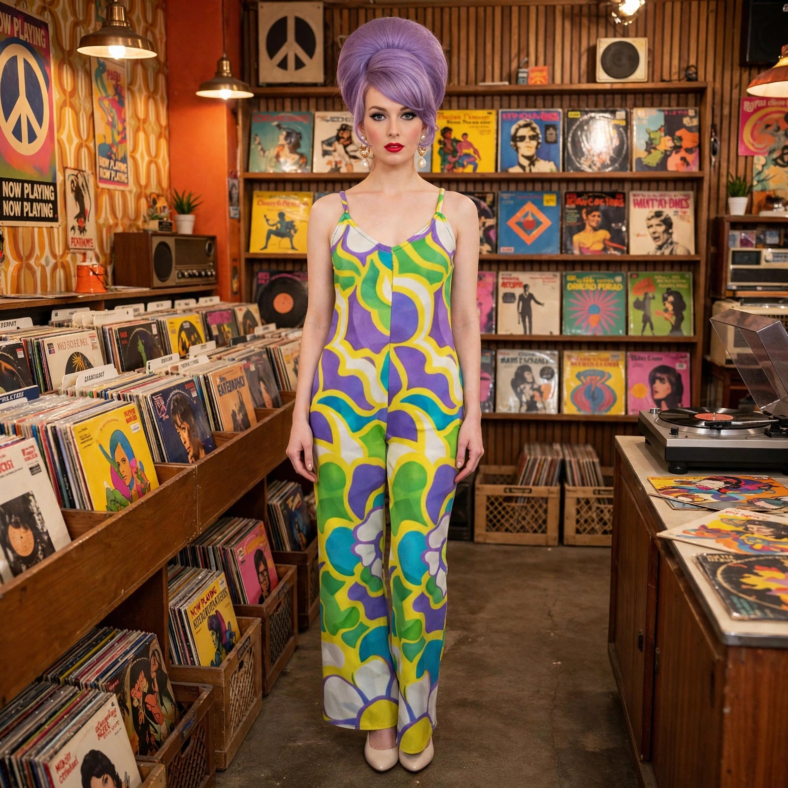Groovy Garden - 60s Psychedelic Jumpsuit