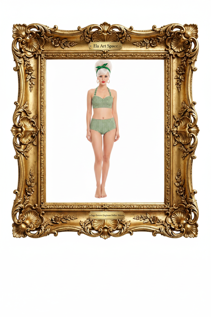 Sage Green Gingham Frame