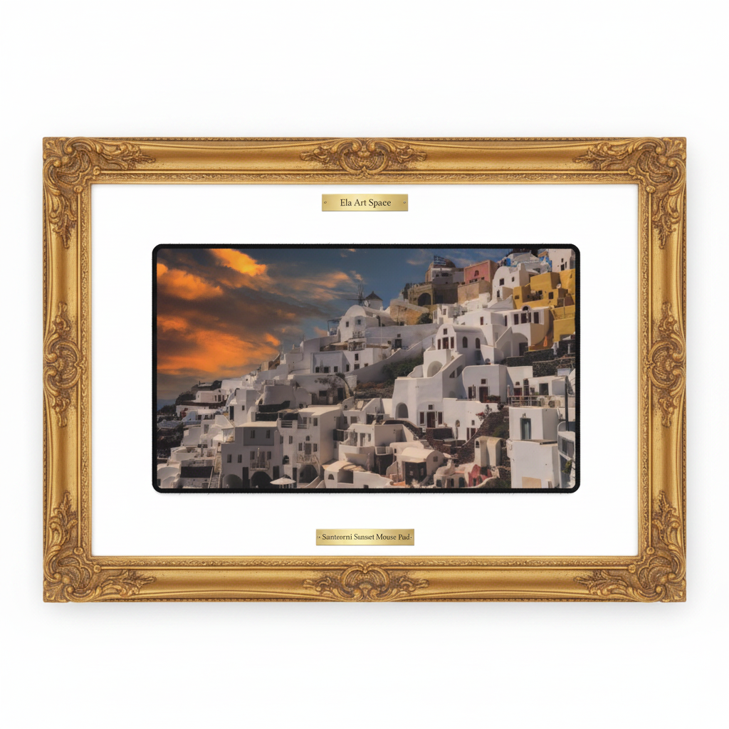 Santorini Sunset złota rama