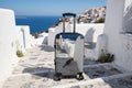 Oia Cat Suitcase - Santorini Steps & Aegean Blue Luggage | My Original Photo