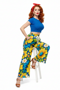 Sunflower Palazzo Pants — Sitting