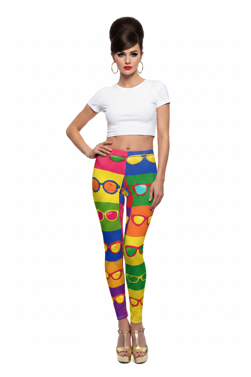 Sunglasses Pop-Art Leggings — Front
