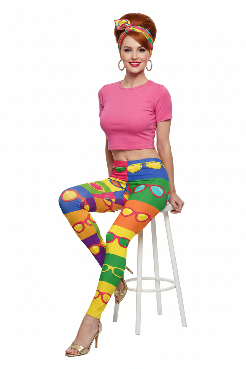 Sunglasses Pop-Art Leggings — Sitting