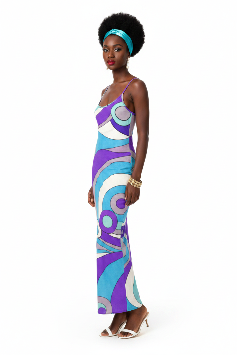 Swirl Maxi Dress Model 2