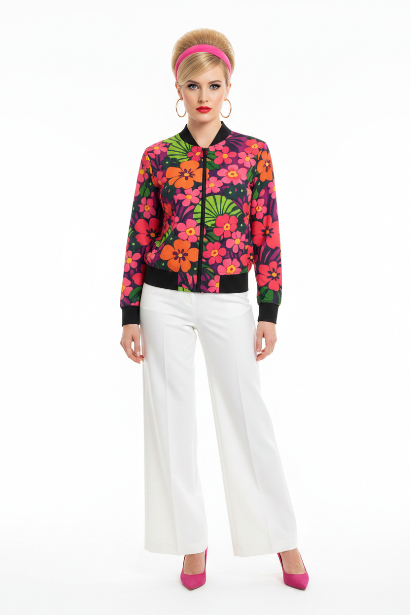 Tropical Floral Bomber modelka 1