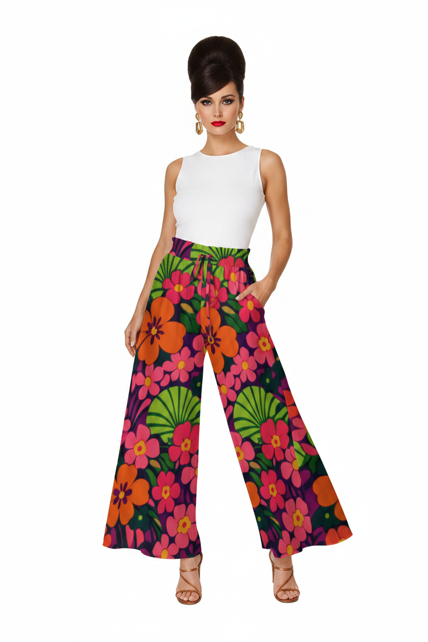Tropical Floral Palazzo — Front