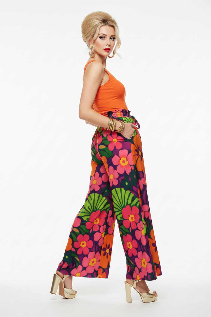 Tropical Floral Palazzo — Side