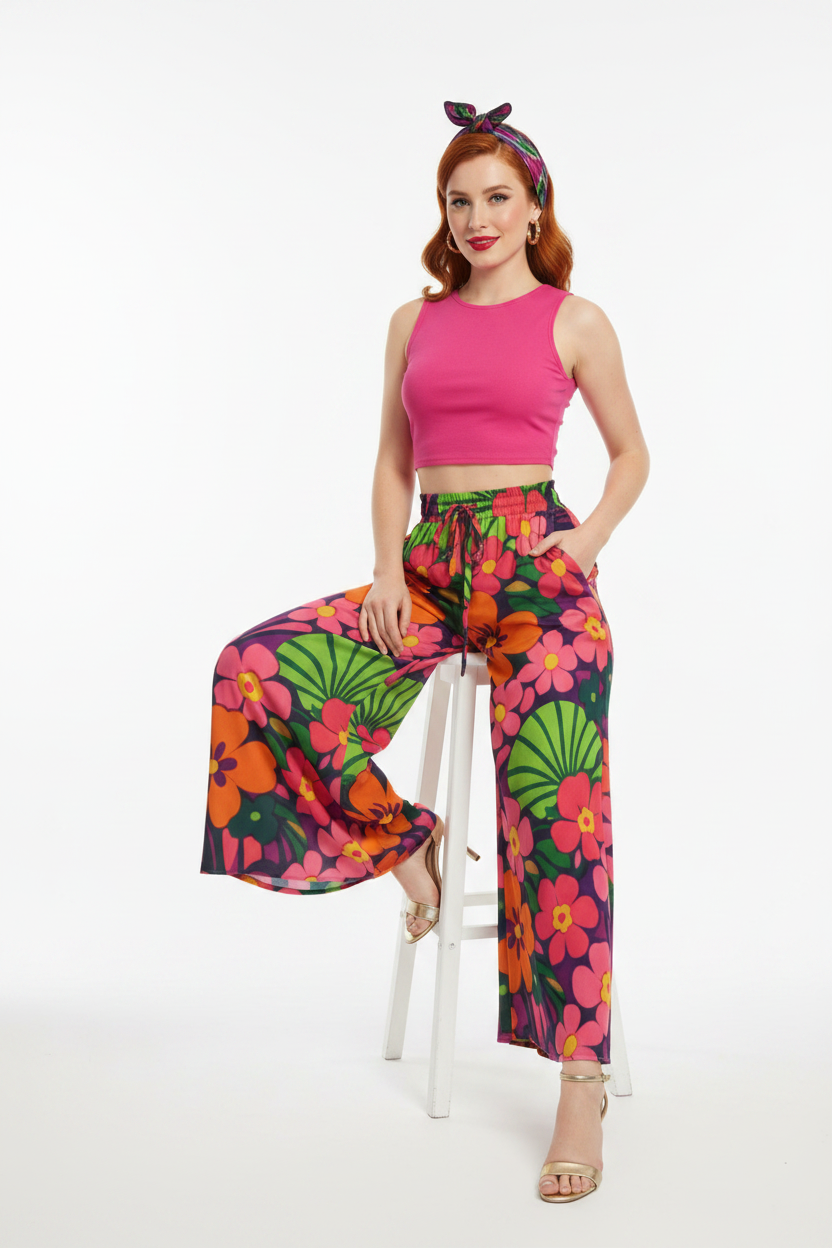 Tropical Floral Palazzo — Sitting