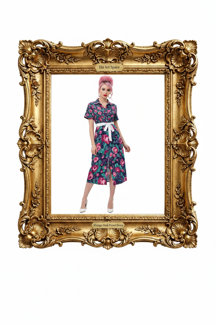 Vintage Dark Floral Frame
