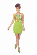 Walking — Azjatka, fioletowy bouffant, tucked