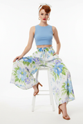 Watercolor Floral Palazzo — Sitting