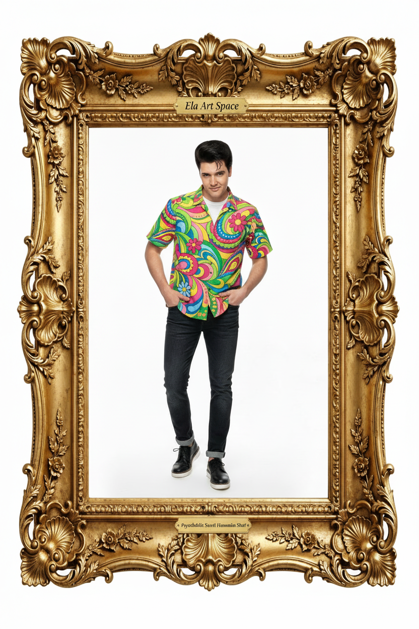 Złota rama — Psychedelic Swirl Hawaiian Shirt